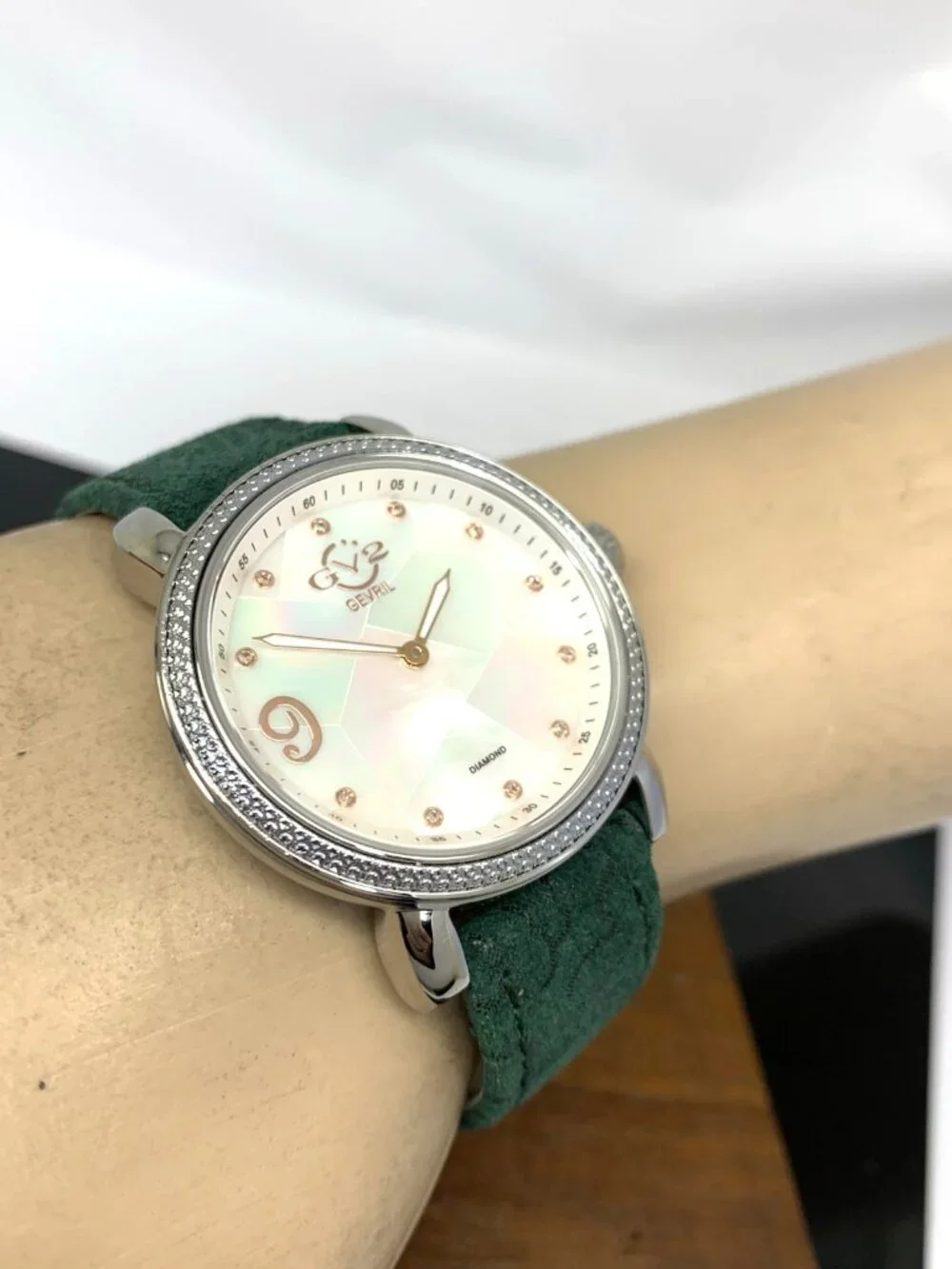 GV2 by Gevril Women's Watch 12600 Ravenna Swiss Quartz Mother of Pearl Dial 37mm
